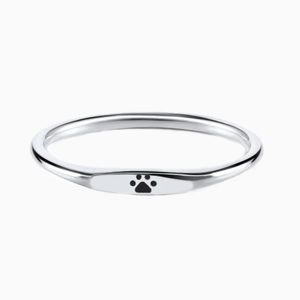 Pawsome Couture Teeny Tiny Minimalist Paw Print Ring